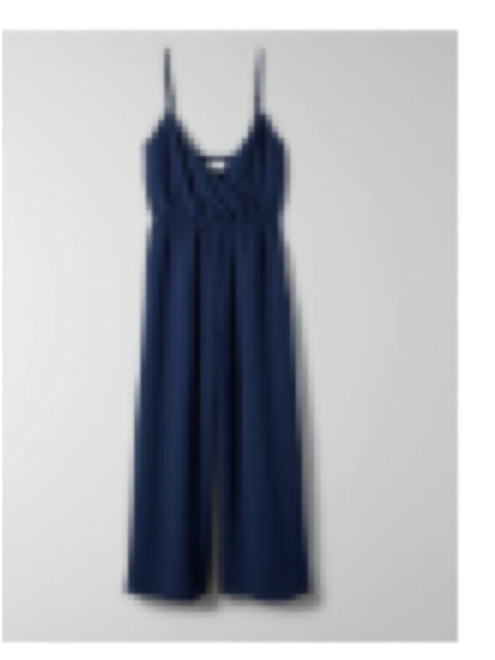 Aritzia - Wilfred Navy Wide-Leg Spaghetti-Strap Jumpsuit